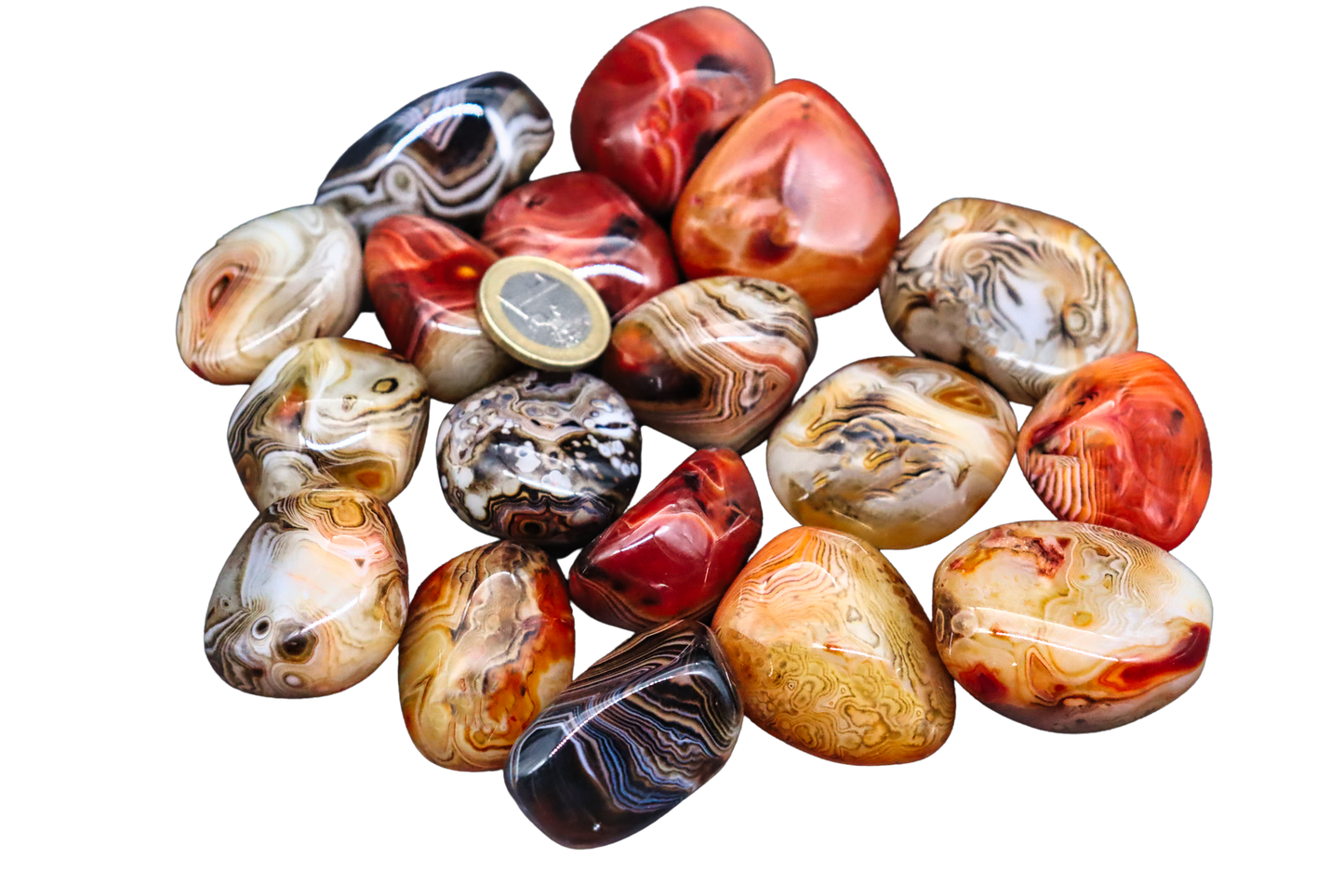 Stein des Friedens: Gebrannter Streifenachat