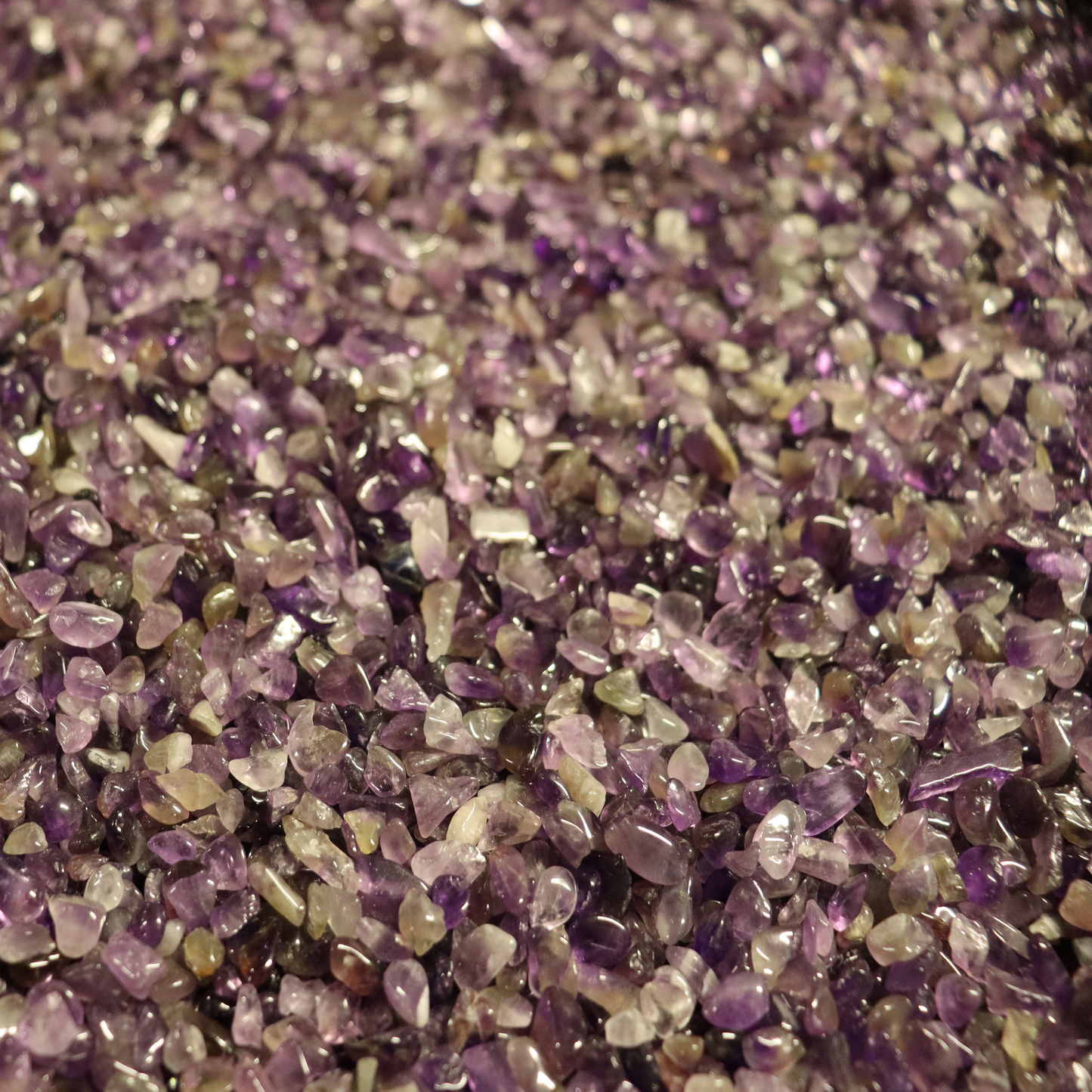 Stein des Selbstvertrauen: Amethyst Chips 3-5 mm