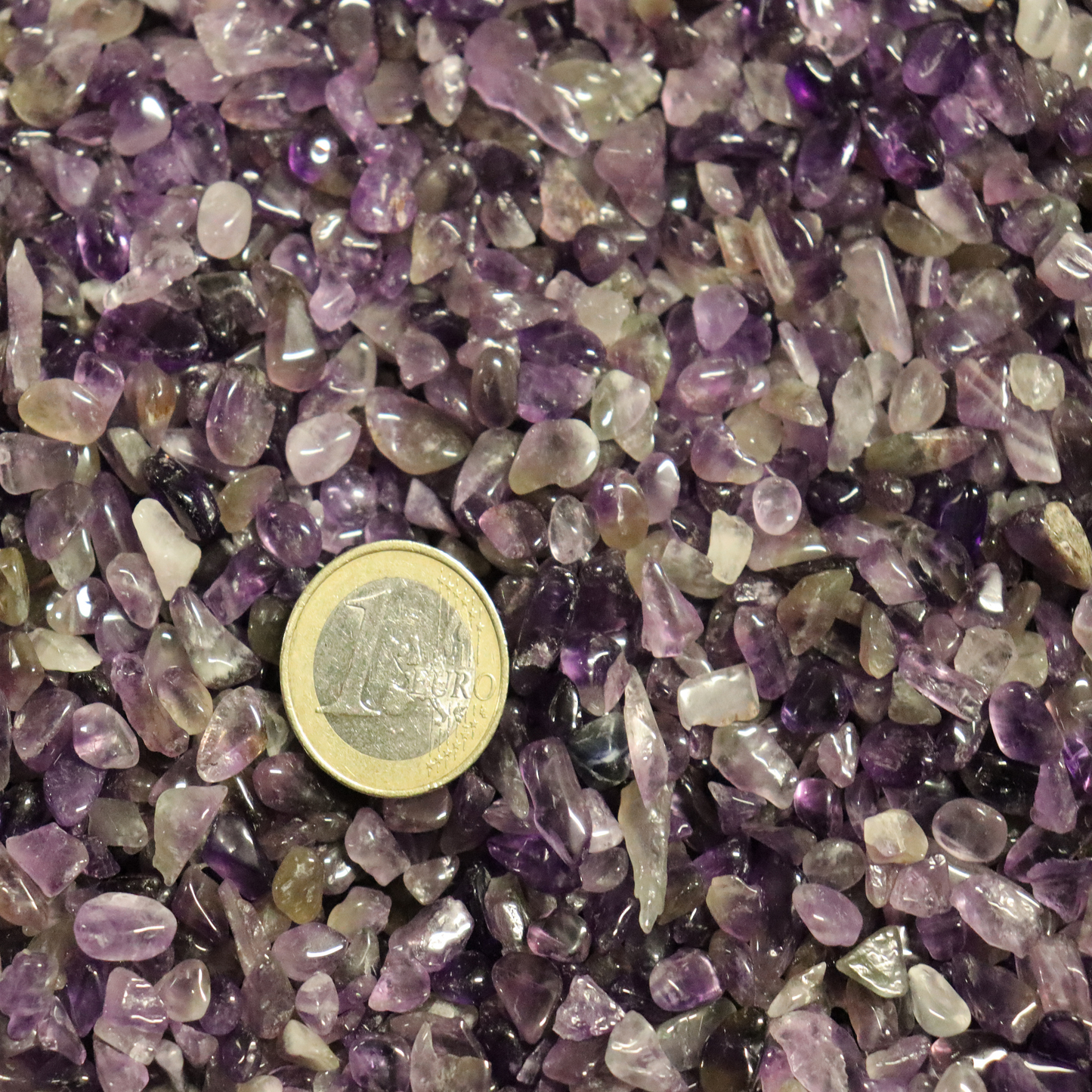 Stein des Selbstvertrauen: Amethyst Chips 3-5 mm