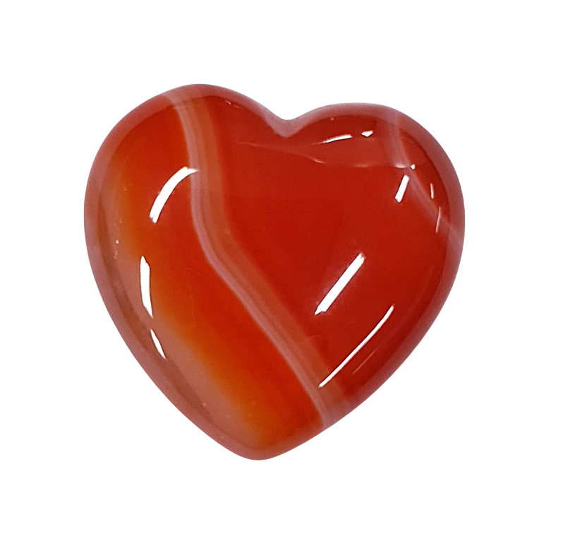 Herz der Balance: roter Streifen Achat