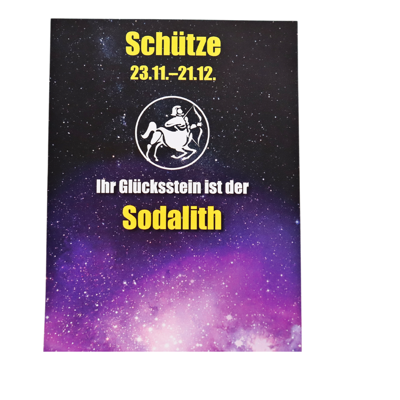 Glücksstein Schütze 23.11-21.12.