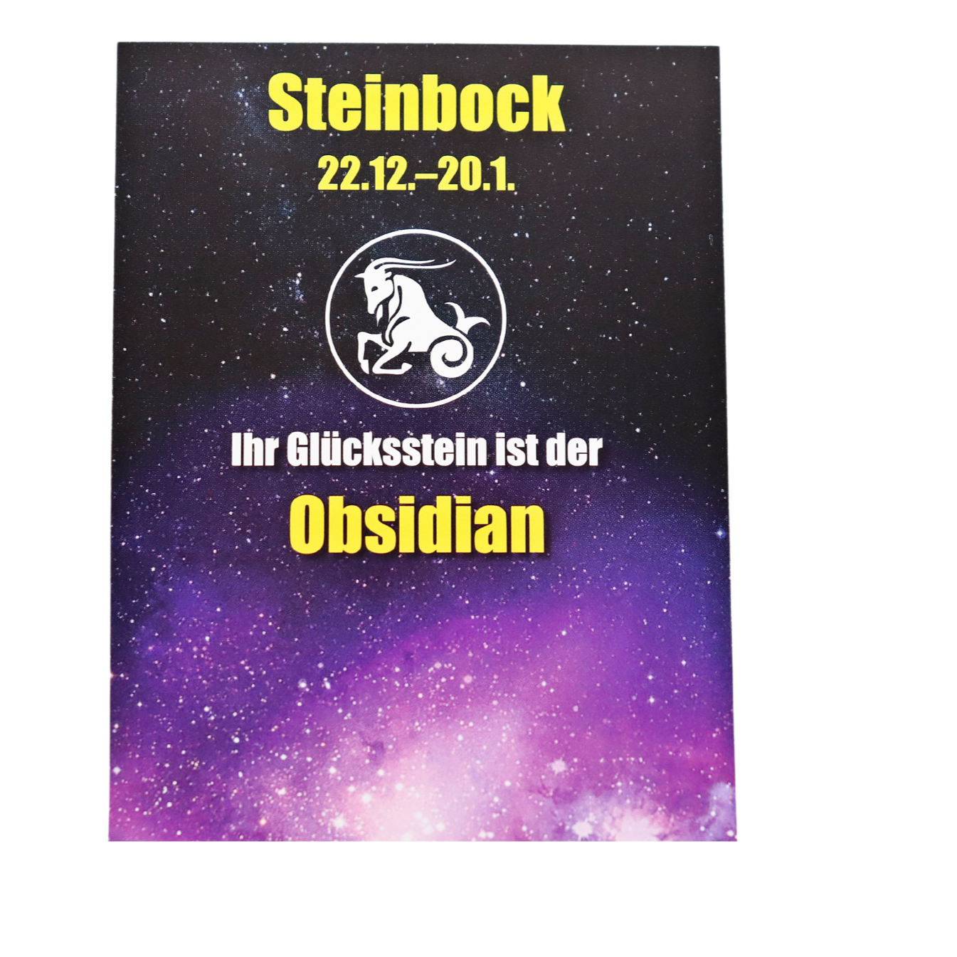 Glücksstein Steinbock 22.12.-20.01.