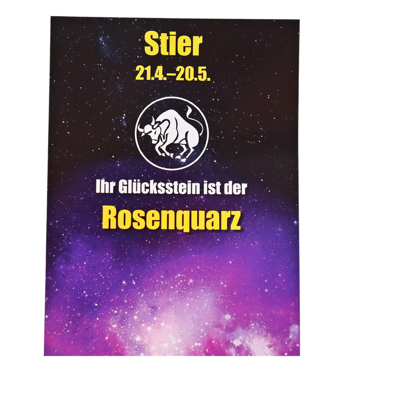 Glücksstein Stier 21.04.-20.05.