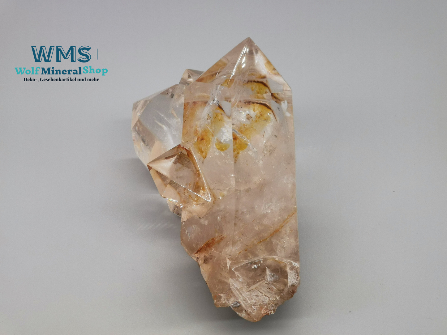 Kristallgruppe der Reinigung: Bergkristall m. Eisenoxid
