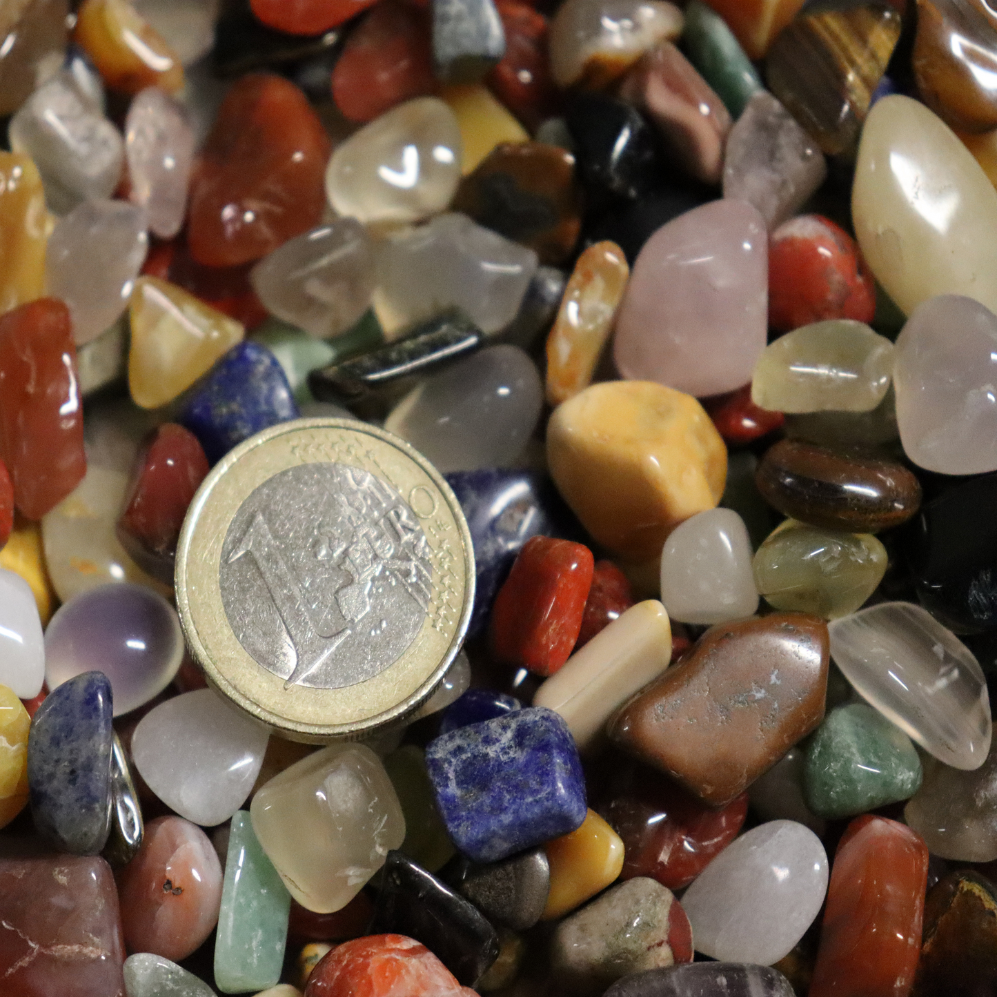 Trommelsteinchips 6- 9 mm - "A" Qualität - Steine aus aller Welt