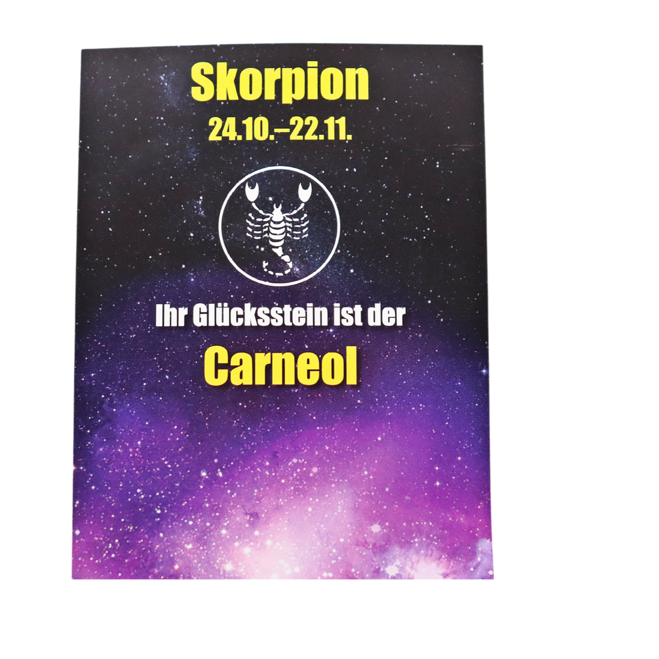 Glücksstein Skorpion 24.10.-22.11.